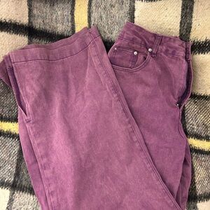 Purple Denim Pants
